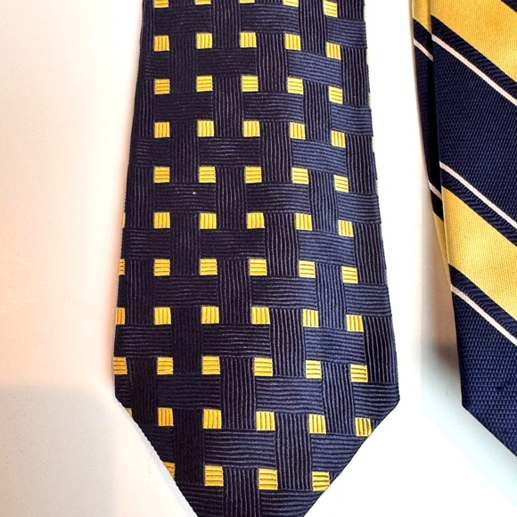 Silk Men's Ties in Blue/Yellow Joseph A. Bank Tommy Hilfiger, Chaps - Picture 2 of 9